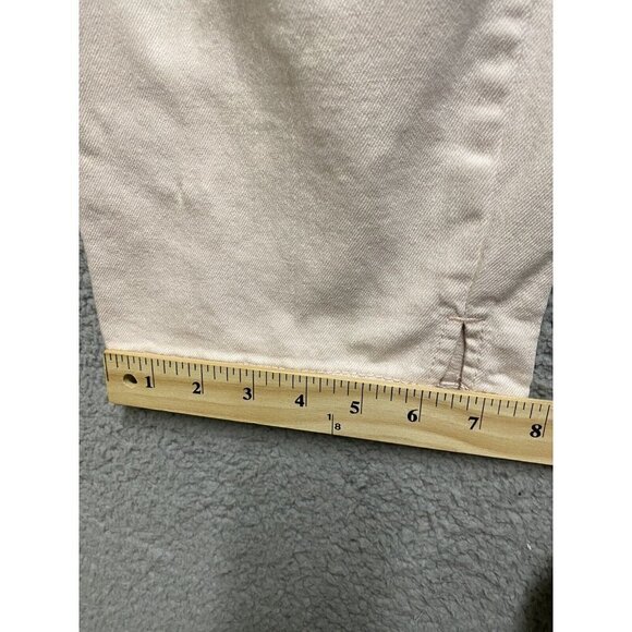 Style&Co Jeans 4 Womens Regular Size Pink Denim Crop Tummy Control Mid Rise Logo - Picture 5 of 12